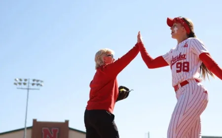 Revelle Secures 1,200th Victory as Huskers Sweep Rutgers