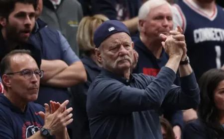 Uconn Michigan and Bill Murray’s courtside family story