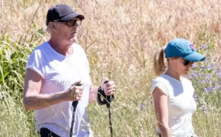 David Hasselhoff, 73, Walks With Hiking Poles and Wife in Rare Outing After Surgery