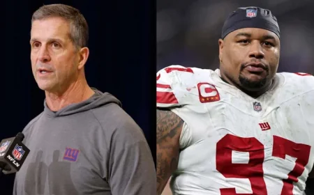 Giants Coach Harbaugh Unearths Dexter Lawrence’s Trade Request: ‘Business Factors Involved’