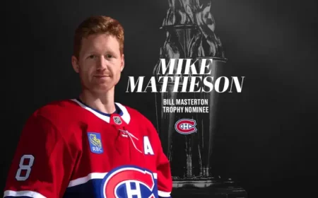 Mike Matheson and the Bill Masterton Trophy case: 7 goals, 30 assists, and a new identity