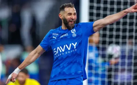 Al-hilal Vs Al Kholood: 6-goal rout and Benzema hat-trick tighten title race
