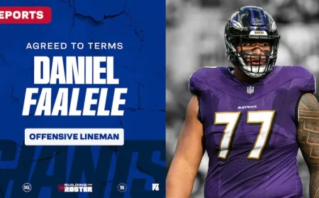 Giants Finalize Agreement with Daniel Faalele, Awaiting Physical Exam