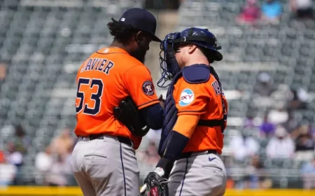 Cristian Javier Leaves Game with Shoulder Tightness