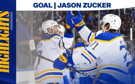 Jason Zucker delivers a goal at Madison Square Garden for the Buffalo Sabres