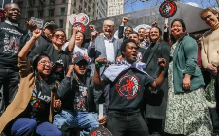 Schumer Praises Mamdani at Deliverista Hub’s Grand Opening