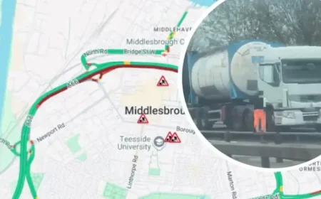 Teesside Live: A66 closure in both directions exposes 3 warning signs after Cannon Park crash