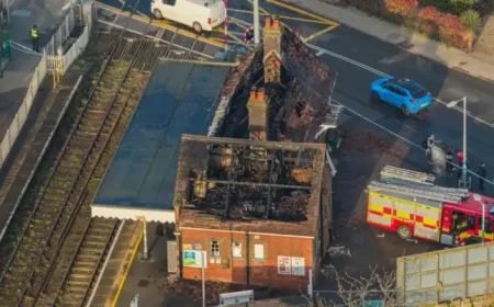 Oulton Broad North railway station fire disrupts services after overnight blaze