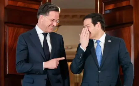 Mark Rutte in Washington as Trump escalates NATO pressure with possible withdrawal threat