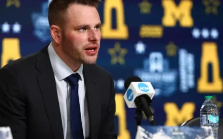 Michigan Coach Brandon Naurato Reacts to NCAA Frozen Four Defeat