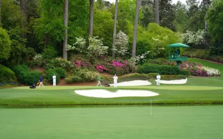 Kristoffer Reitan at Augusta National as the Masters’ evening machinery takes over