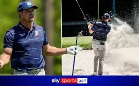 Dechambeau’s 4-over Masters round: 3 bunker attempts, a patron hit, and a costly finish