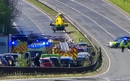 A303 Crash Causes Road Closure and Severe Delays Near Andover