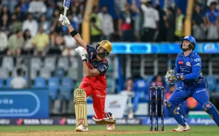 Rcb Vs Mi as the chase begins at Wankhede