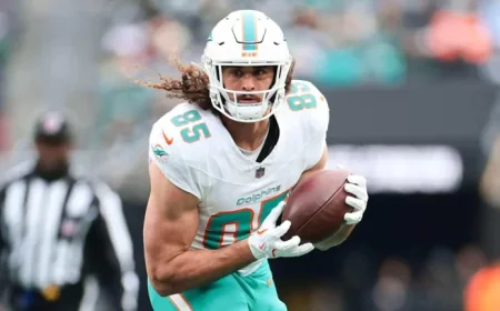 Dolphins GM Sullivan Highlights TE Dulcich as 2026 Riser for Return