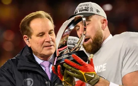 Jim Nantz Remembers Iconic Travis Kelce: ‘You Made It Sing’