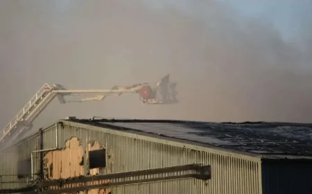 Grantham fire near Ancaster: 6 crews battle blaze at business as smoke warning issued