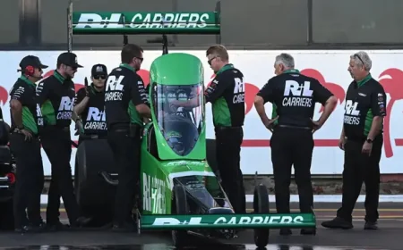 Nhra at the Winternationals as the weather and track shape the day