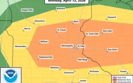 Storm Risk Monday: Enhanced Severe Weather Threat Covers Much of Minnesota