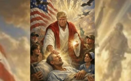 Trump Posts AI Jesus Painting on Truth Social After Attacking Pope Leo XIV