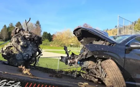 Abbotsford hit-and-run crash leaves questions after SUV strikes tree