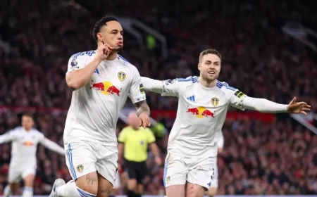 Leeds Triumphs Over Man United 2-1: Okafor Shines, Martinez Red Card Disputed