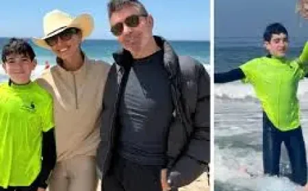 Simon Cowell Son Eric Surfing: 1 rare Malibu glimpse reveals family holiday