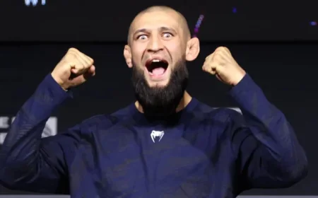 Khamzat Chimaev Aims to Defeat Sean Strickland at UFC 328