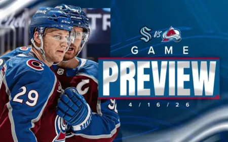 Kraken Vs Avalanche as the Regular Season Ends in Denver