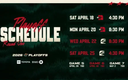 Minnesota Wild Unveils First Round Stanley Cup Playoff Schedule