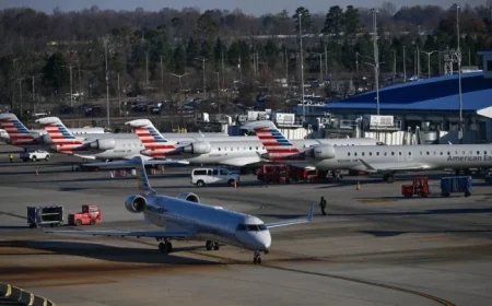 American Airlines Pilot Stops Jet to Avoid Collision with Truck at Charlotte