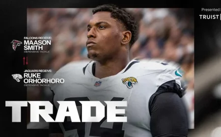Falcons Trade DL Ruke Orhorhoro to Jaguars for DL Maason Smith
