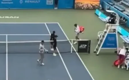 Liam Broady as Play Is Suspended in Busan