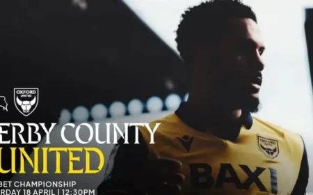 Derby County Vs Oxford Utd: Derby lead at the break as head-to-head pressure builds