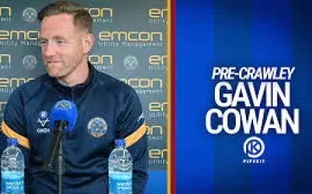 Crawley Town Vs Shrewsbury: Gavin Cowan’s selection hint, fitness boost and a season-ending test