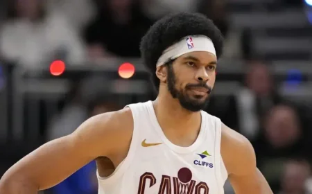 Jarrett Allen Managing a Lingering Knee Injury as the Playoffs Near