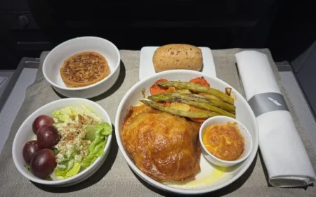 Experiencing American Airlines’ Centennial Beef Wellington in First Class