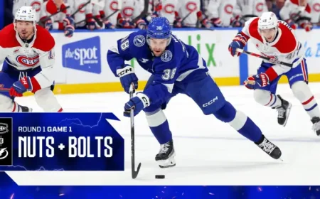 Tampa Bay Lightning as Game 1 arrives in Tampa