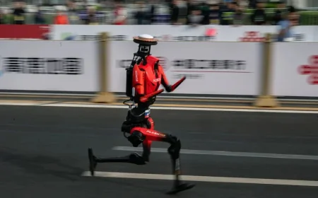 Robots Break Human Records in Beijing Half Marathon