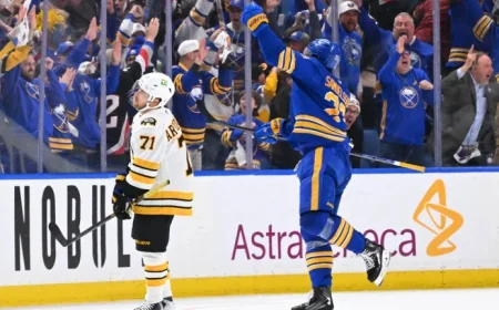 Sabres Stun Bruins with Four Late Goals in East Round 1 Opener
