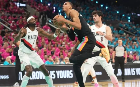 Victor Wembanyama Shines as Spurs Lead Trail Blazers in NBA Playoffs