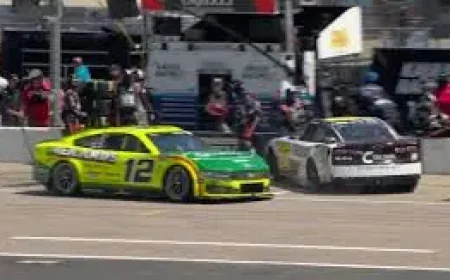 Ryan Blaney Aj Allmendinger Pit Road: Blaney spins Allmendinger in Kansas clash