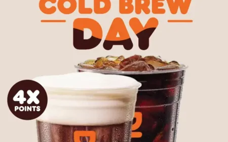 Dunkin Free Coffee: 4X Points Offer Lands on National Cold Brew Day