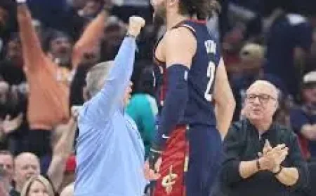 Tony Brothers and the Cavaliers after a Game 1 scare