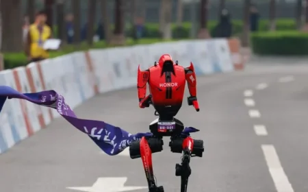Humanoid Robot Breaks Half-Marathon Record in China