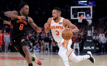 CJ McCollum Leads Hawks to 107-106 Victory Over Knicks in Game 2