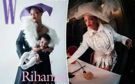 Rihanna and Baby Rocki Shine in Dior on W Magazine Cover