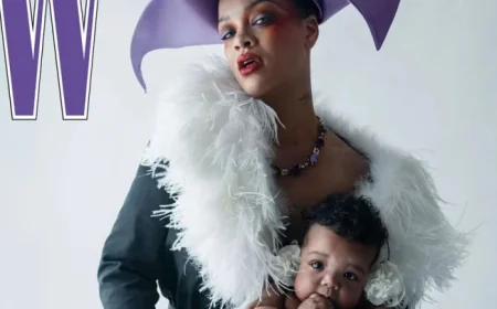 Rihanna’s Baby Rocki Shines in Dior Diaper for Magazine Cover