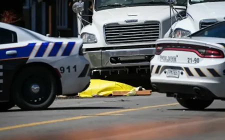Piéton killed in Boucherville street sweeper crash on rue D’Iberville