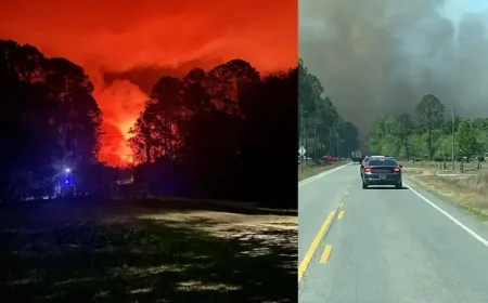 Wildfire Georgia Forces School Closure, Mandatory Evacuations in Brantley County